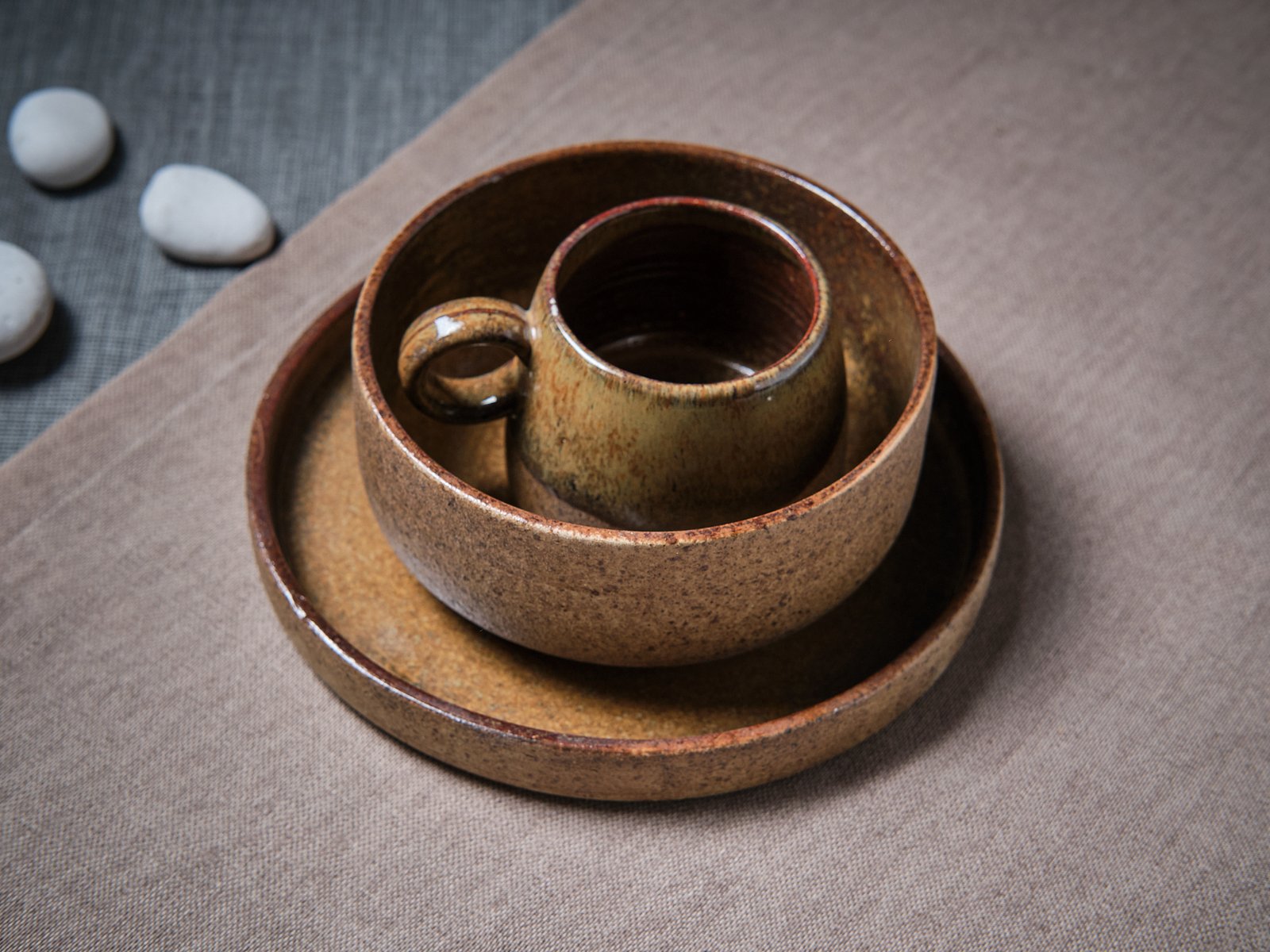 Elements breakfast set- brown - Image 2