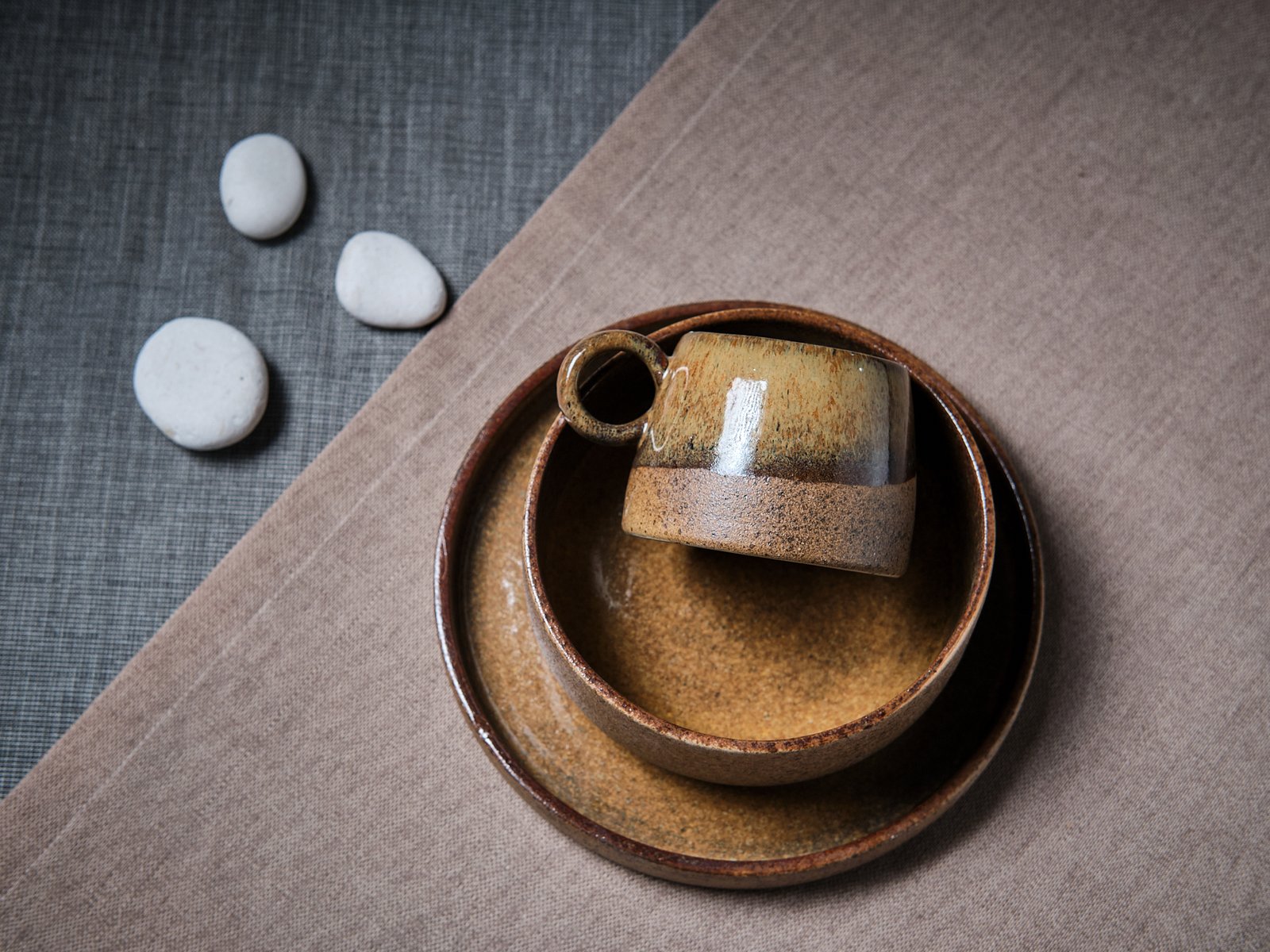 Elements breakfast set- brown