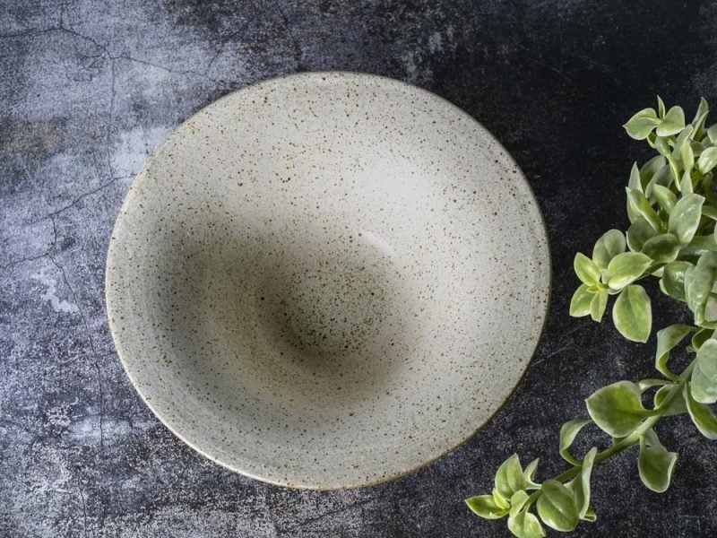Pasta plate 24cm, Creme Matte Series - Image 3