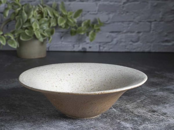 Pasta plate 24cm, Creme Matte Series