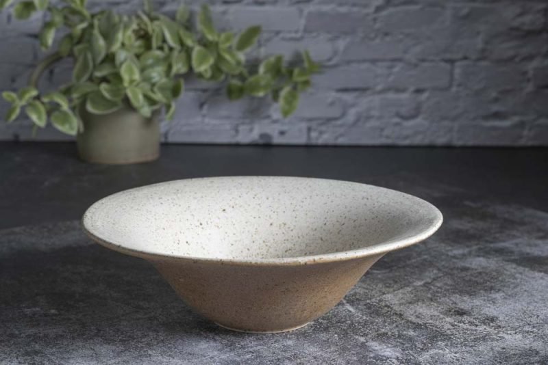 Pasta plate 24cm, Creme Matte Series