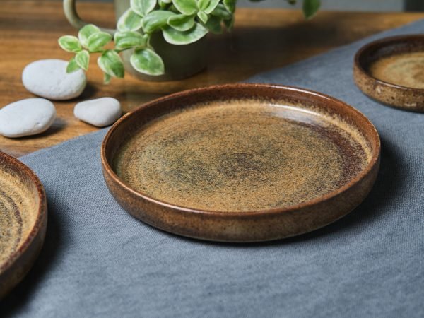 Elements Dinner Plate 22cm- Rustic Brown