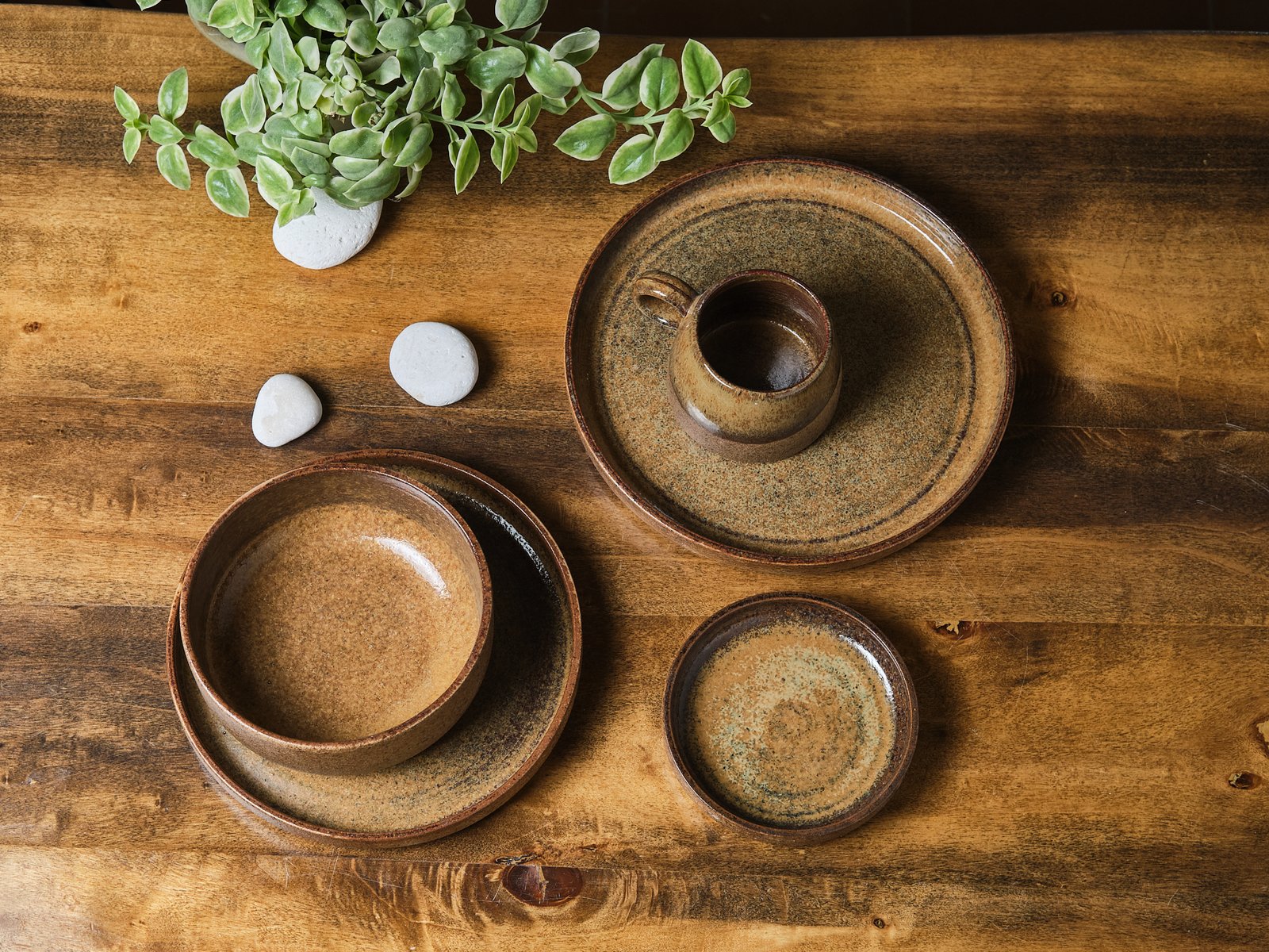 Elements Dinner Plate 22cm- Rustic Brown - Image 4