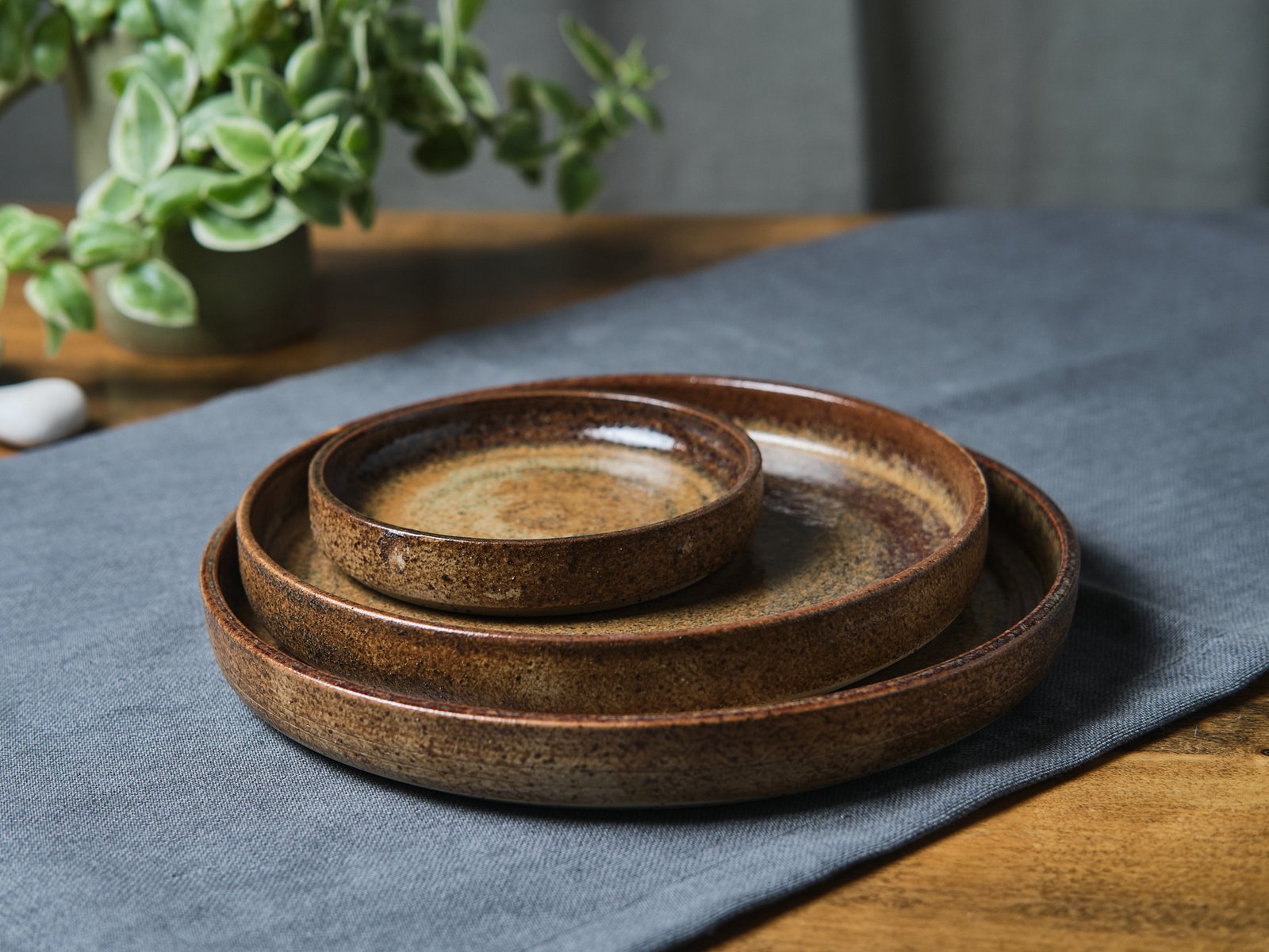 Elements Dinner Plate 22cm- Rustic Brown - Image 3