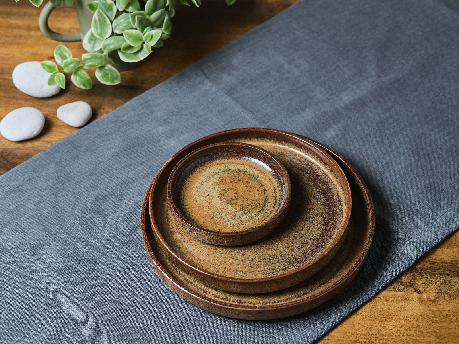 Elements Dinner Plate 22cm- Rustic Brown - Image 2