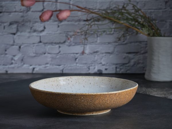 Medium dinner plate 22cm, White Rustic Series