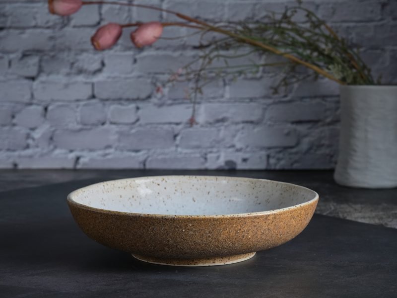 Medium dinner plate 22cm, White Rustic Series